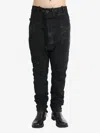 Boris Bidjan Saberi Drop-crotch Skinny Trousers In Black