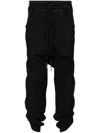 Boris Bidjan Saberi Mid-rise Cropped Track Trousers In Black