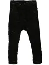 Boris Bidjan Saberi Moulded Drop-crotch Jeans In Black