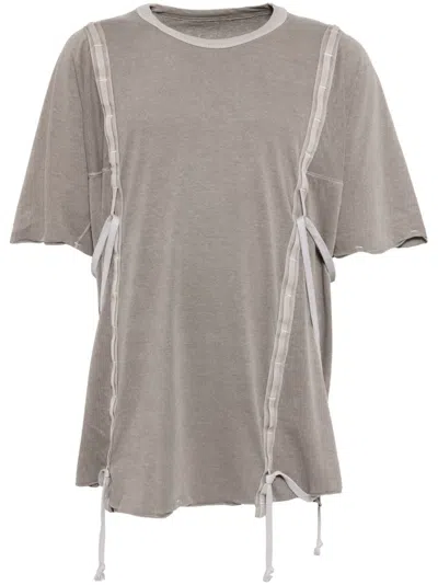 Boris Bidjan Saberi Paneled T-shirt In Grey