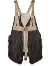 Boris Bidjan Saberi Panelled Buckled Gilet In Neutrals