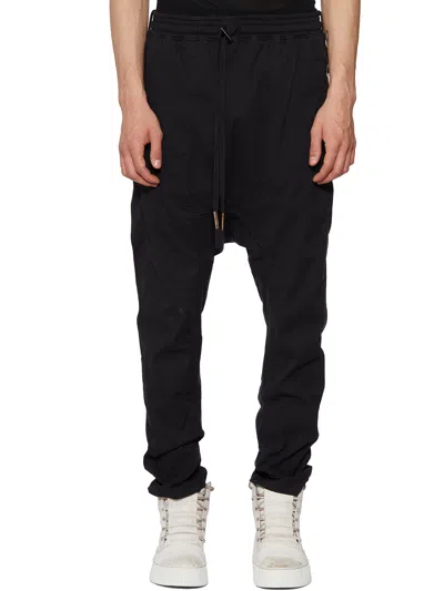 Boris Bidjan Saberi Trouseralone In Cotone E Lino In Black