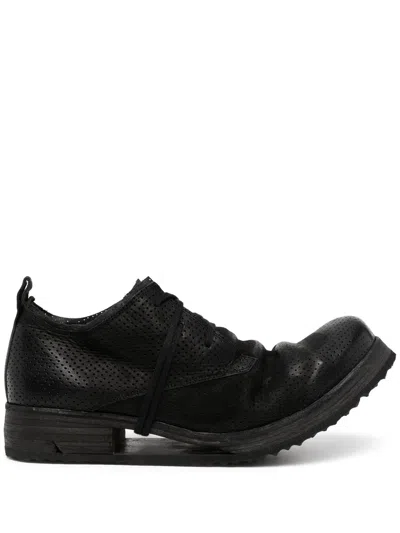 Boris Bidjan Saberi Perforated Soft-leather Brogues In Black