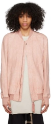 Boris Bidjan Saberi Pink J3.4 St Reversible Bomber Jacket In Orange Rose