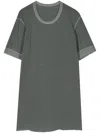 Boris Bidjan Saberi Raw-cut Hem Cotton T-shirt In Green