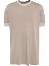 Boris Bidjan Saberi Raw-cut Hem Cotton T-shirt In Grey