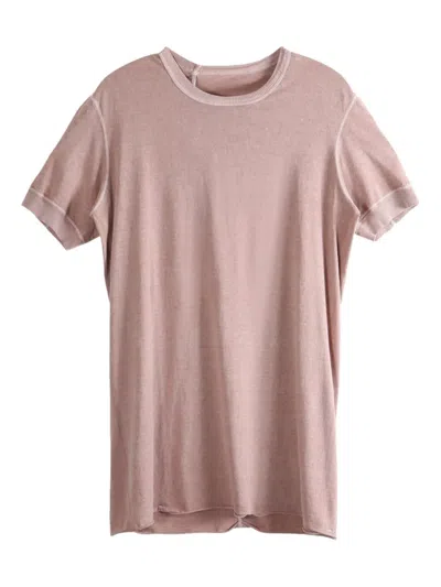 Boris Bidjan Saberi Raw-edge T-shirt In Pink