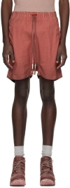 Boris Bidjan Saberi Red P7.1 Shorts In Faded Dirty Rose