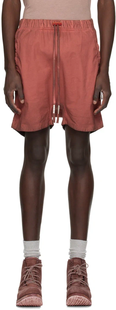 Boris Bidjan Saberi Red P7.1 Shorts In Faded Dirty Rose