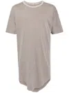 Boris Bidjan Saberi Round Neck Longline T-shirt In Neutrals