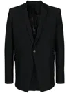 Boris Bidjan Saberi Shawl-lapels Single-breasted Blazer In Black