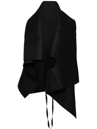 Boris Bidjan Saberi Wool Cape In Black