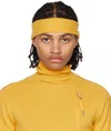 Boris Bidjan Saberi Yellow Seamless Headband In Fat