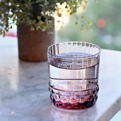 Bormioli Rocco America '20s 12.5 Oz. Dof Drinking Glasses In Lilac Rose