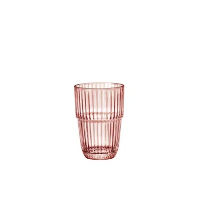 Bormioli Rocco Barshine 12.5 Oz. Long Drink Stackable Drinking Glasses (set Of 6) In Pink