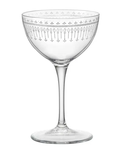 Bormioli Rocco Dnu  Bartender 8oz Novecento Art Deco Martini Cocktail Glasses (set Of 6)