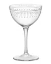 Bormioli Rocco Bartender 8oz Novecento Art Deco Martini Cocktail Glasses (set Of 6)