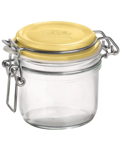 Bormioli Rocco Dnu  Set Of 12 Color Palette 6.75oz Yellow Fido Food Storage Jars