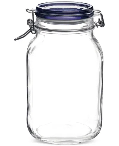Bormioli Rocco Fido 67.75-oz. Blue Jar, Set Of 6 In Clear