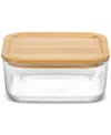 Bormioli Rocco Set Of 12 Frigoverre 33.75oz Bamboo Food Storage Containers In Clear