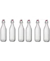 Bormioli Rocco Giara 33.75-oz. Glass Bottles, Set Of 6 In Clear