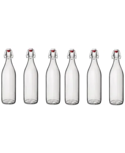 Bormioli Rocco Giara 33.75-oz. Glass Bottles, Set Of 6 In Clear
