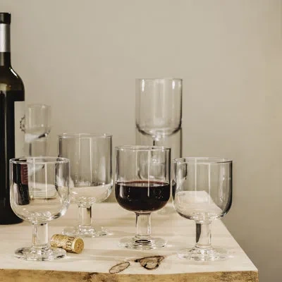 Bormioli Rocco Hosteria Stackable Wine Glasses In Clear