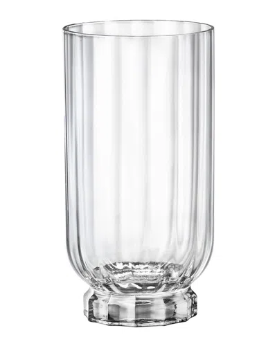 Bormioli Rocco Set Of 4 Florian 14.5oz Beverage Drinking Glasses In White
