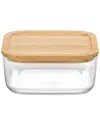 Bormioli Rocco Set Of 6 Frigoverre 68oz Bamboo Food Storage Containers