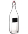Bormioli Rocco Swing Chalk-label Bottles, Set Of 6 In Clear