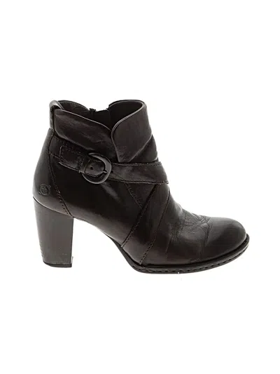 Pre-owned Born Ankle Boots In Black