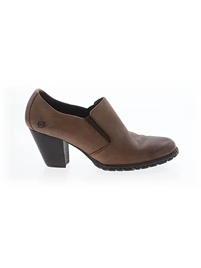 Pre-owned Born Ankle Boots In Brown
