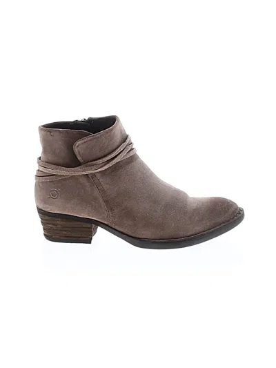 Pre-owned Born Ankle Boots In Brown