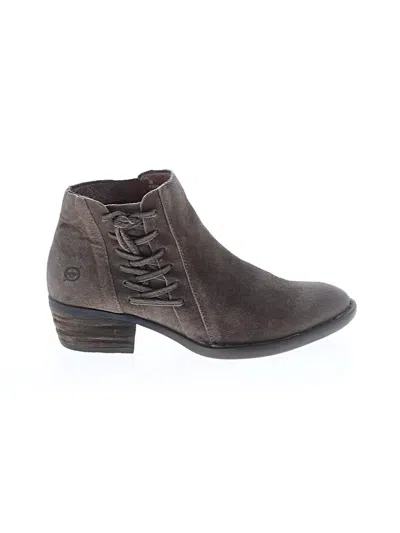 Pre-owned Born Ankle Boots In Brown