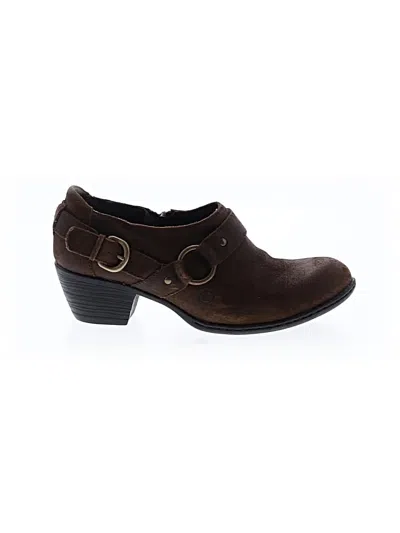 Pre-owned Born Ankle Boots In Brown