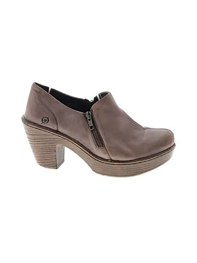 Pre-owned Born Ankle Boots In Brown