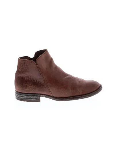 Pre-owned Born Ankle Boots In Brown