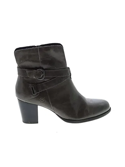 Pre-owned Born Ankle Boots In Brown