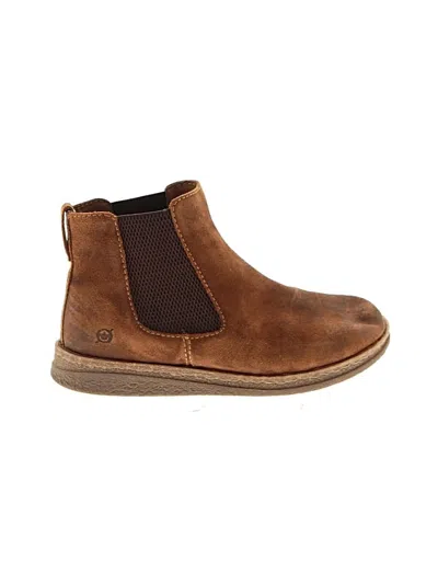 Pre-owned Born Ankle Boots In Brown
