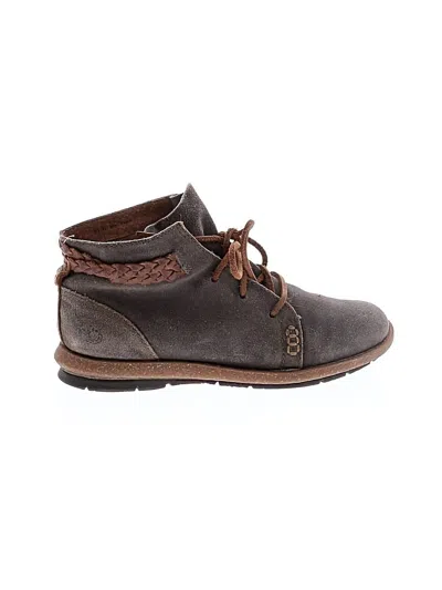 Pre-owned Born Ankle Boots In Gray
