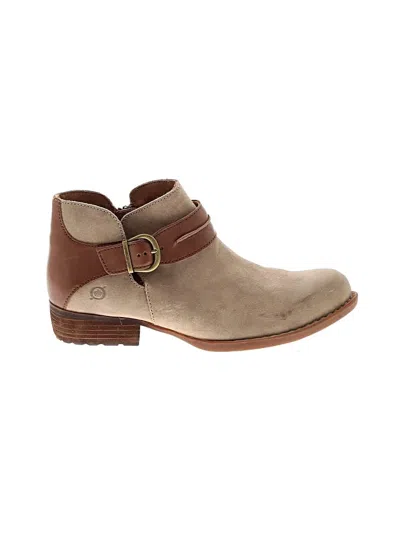 Pre-owned Born Ankle Boots In Tan