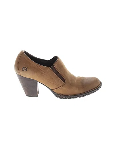 Pre-owned Born Ankle Boots In Tan