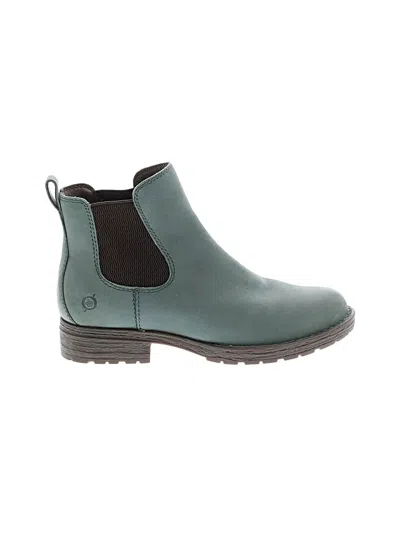 Pre-owned Born Ankle Boots In Teal
