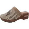 Born Bandy Womens Printed Leather Clogs In Grey