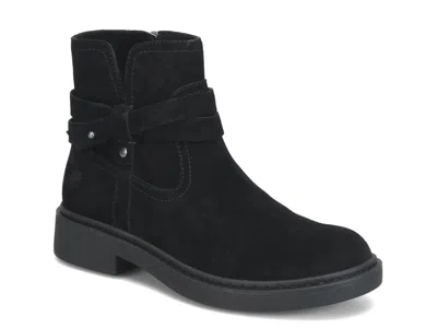 Born Barren Waterproof Bootie In Black Suede
