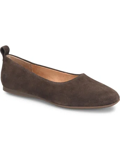 Born Beca Womens Leather Slip On Loafers In Brown