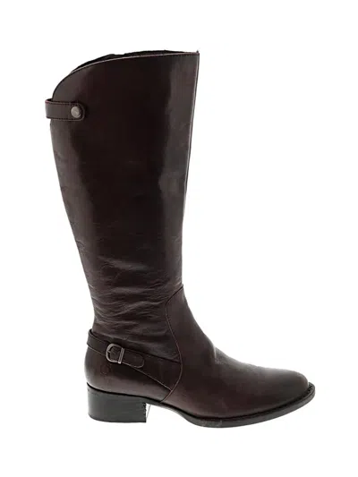 Pre-owned Born Boots In Burgundy