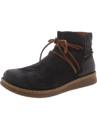 Born Calyn Womens Leather Ankle Booties In Black