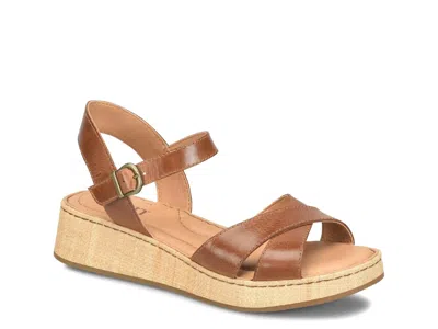 Born Cannes Wedge Sandal In Brown