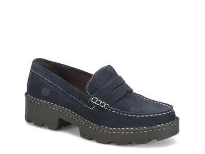 Born Carrera Platform Loafer In Blue